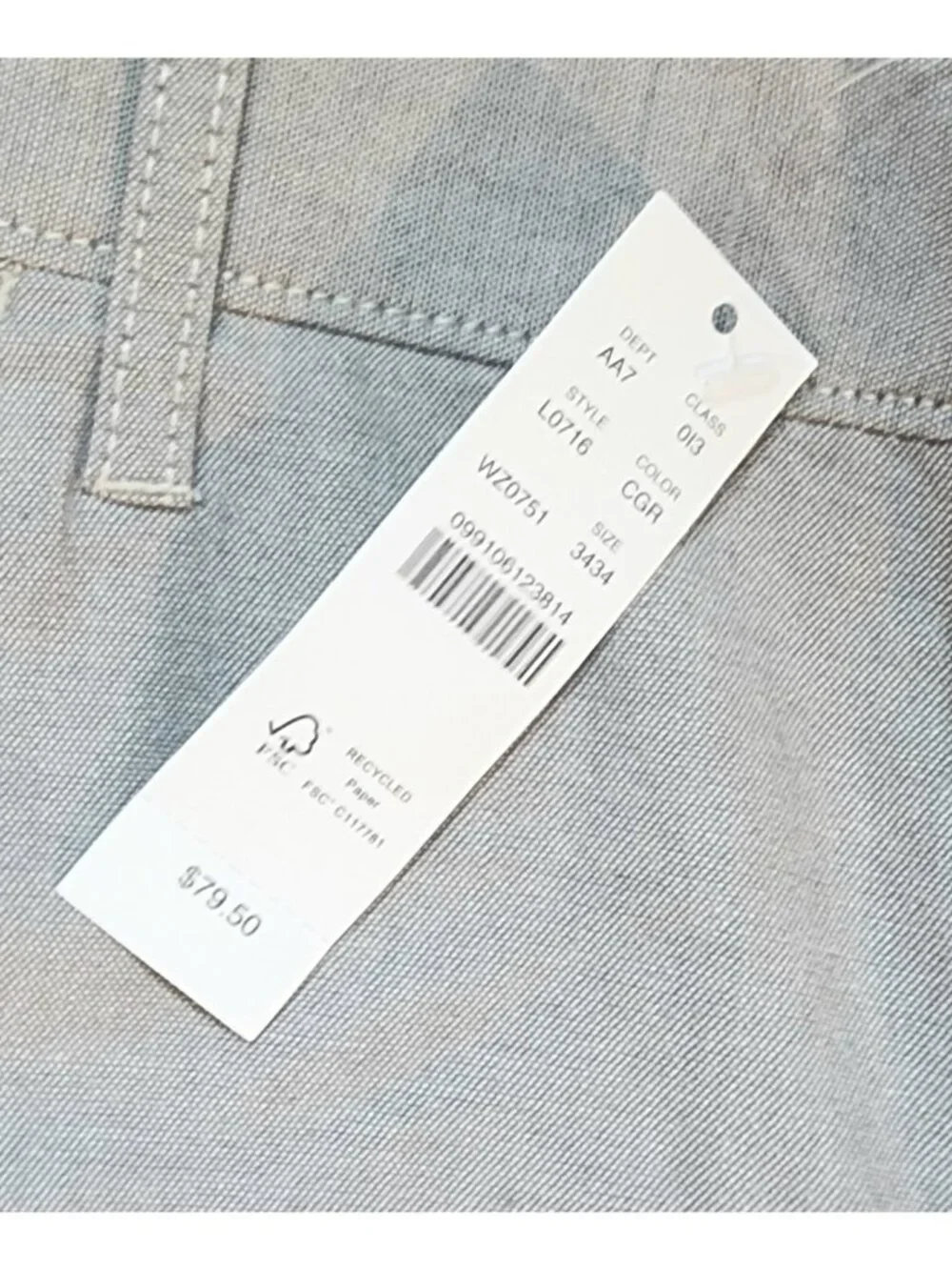 J Crew Pants 34x34 Gray Straight Leg 484 Stretch Cotton Pcokets Chino Slim Fit